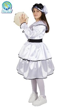 Costume da Pulcinella bambina